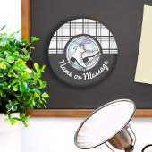 Personalisierte moderne Tartan Ice Skaten Magnet