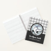 Personalisierte moderne Tartan Ice Skaten Notizblock (Innenseite)