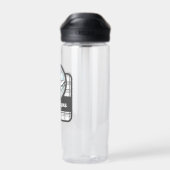 Personalisierte moderne Tartan Ice Skaten Trinkflasche (Rückseite)