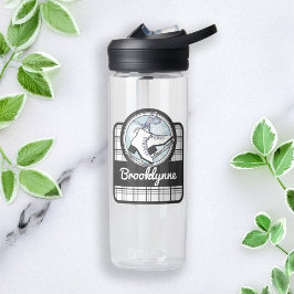 Personalisierte moderne Tartan Ice Skaten Trinkflasche