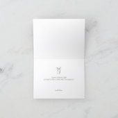 Personalisierte moderne Typografie Grün Gingham Dankeskarte (Innenseite)