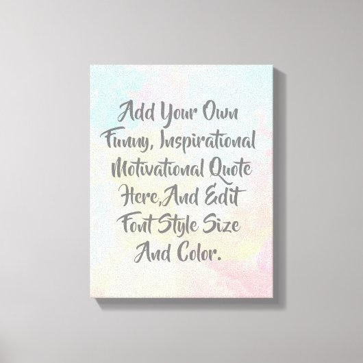 Personalisierte moderne Typografie Leinwanddruck (Vorderseite)