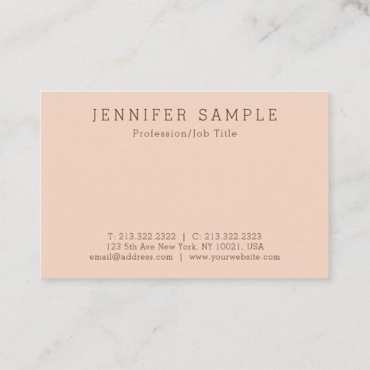 Personalisierte, moderne und einfache Vorlage Visitenkarte (Rückseite)