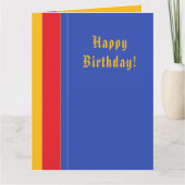 Personalisierte, moderne und farbenfrohe Streifen  Karte (Vorderseite)