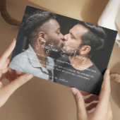 Personalisierte moderne und stilvolle Foto Gay Wed Einladung