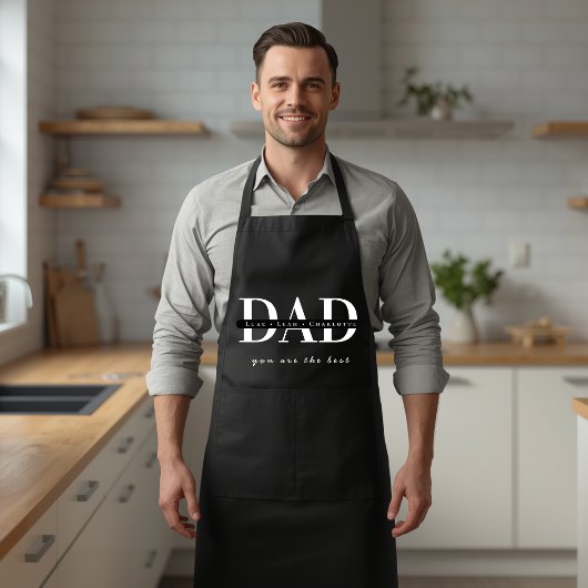 Personalisierte moderne VATER Schwarze Schürze