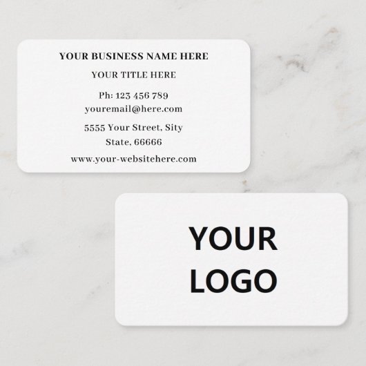 Personalisierte moderne Visitenkarten mit Ihrem Lo Visitenkarte (Vorne/Hinten)