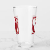 Personalisierte moderne Vögel in Liebe Rotes Herz Glas (Rechts)