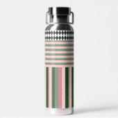 Personalisierte moderne Wasserflasche mit Muster Trinkflasche (Rückseite)