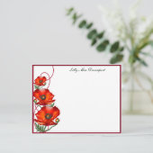 Personalisierte Mohnkorrespondenzkarte Einladung (Stehend Vorderseite)