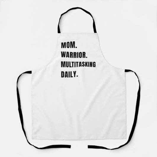 Personalisierte Mom Warrior Multitasking-Tagesgesc Schürze (Vorderseite)