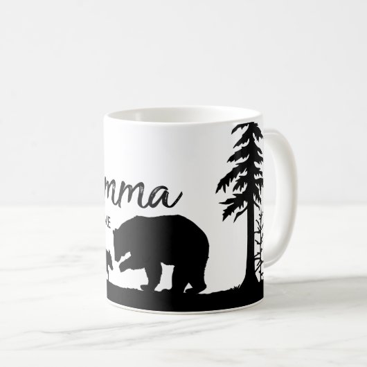 Personalisierte Momma Bärnschale Kaffeetasse (VorderseiteRechts)