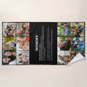 Personalisierte Mommy Definition 12 FotoCollage Strandtuch (Vorderseite)