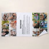 Personalisierte Mommy Definition 12 FotoCollage Strandtuch (Vorderseite)