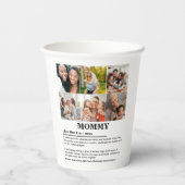 Personalisierte Mommy-Definition 6-FotoCollage Pappbecher (Rückseite)