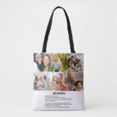 Personalisierte Mommy-Definition 6-FotoCollage Tasche (Vorderseite)