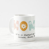 Personalisierte Mommy Floral Pastellfarben Mutter Kaffeetasse (Vorderseite Links)