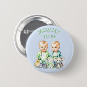 Personalisierte Mommy to be Baby Shower Button (Vorne & Hinten)