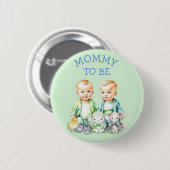 Personalisierte Mommy to be Baby Shower Button (Vorne & Hinten)