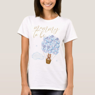 Personalisierte Mommy zu sein Teddy Bär Blue Ballo T-Shirt