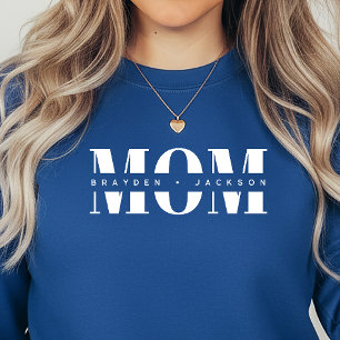 Personalisierte MOMS Kinder Namen, modernes chic G Sweatshirt
