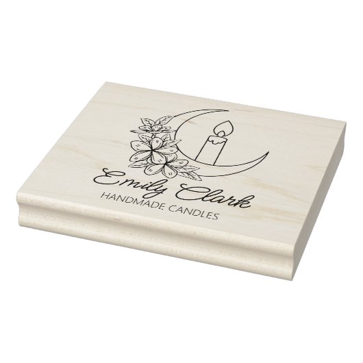 Personalisierte Mond Blume Handgefertigte Kerzen, Gummistempel (Stempel)