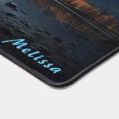 Personalisierte Mondlicht-Nachtlandschaft Schreibtischunterlage (Ecke)