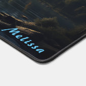 Personalisierte Mondlicht-Nachtlandschaft Schreibtischunterlage (Ecke)