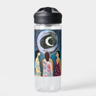 Personalisierte Mondsegen-Frauen-Kunst Trinkflasche
