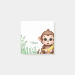 Personalisierte Monkey Safari Haftnotizen Post-it Klebezettel
