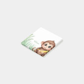 Personalisierte Monkey Safari Haftnotizen Post-it Klebezettel (angewinkelt)