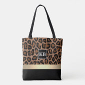 Personalisierte Mono Leopard Muster Totbeutel Tasche (Rückseite)