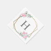 personalisierte Monografie-Hochzeit "Wasserfarbenb Serviette (Ecke)