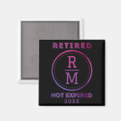 Personalisierte Monogram Date Retirement Gast Magnet (Vorderseite/Rückseite)