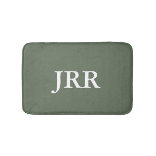 Personalisierte Monogram Deep Lichen Green Badematte