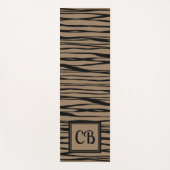 Personalisierte Monogram Eleganline Schwarze Seite Yogamatte (Vorderseite)