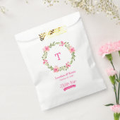 Personalisierte Monogram Floral Wreath Wedding Geschenktütchen (Versiegelt)