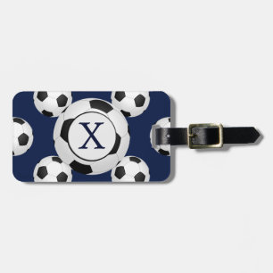 Personalisierte Monogram-Fußball-Balls Gepäckanhänger
