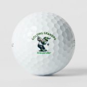 Personalisierte Monogram Gnome Golfgroßmutter Golfball (Vorderseite)