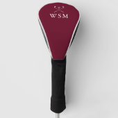 Personalisierte Monogram Golf Clubs Burgundy Red Golf Headcover (Vorderseite)