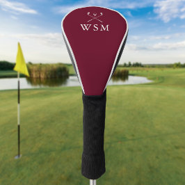Personalisierte Monogram Golf Clubs Burgundy Red Golf Headcover