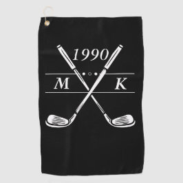 Personalisierte Monogram-Golfklubs Golfhandtuch