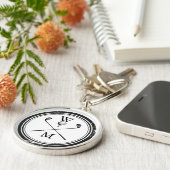 Personalisierte Monogram-Golfklubs Schlüsselanhänger (Seite)