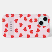Personalisierte Monogram Heart Lolipop Valentine Case-Mate iPhone Hülle (Rückseite (Horizontal))