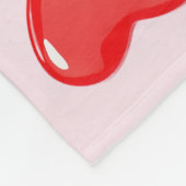 Personalisierte Monogram Heart Lolipop Valentine Fleecedecke (Ecke)