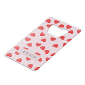 Personalisierte Monogram Heart Lolipop Valentine Geldbeutel Flaschenöffner (Vorderseite Schrägansicht)