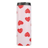 Personalisierte Monogram Heart Lolipop Valentine Thermosbecher (Rückseite)