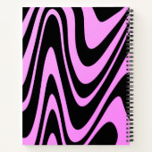 Personalisierte Monogram Initials Viol Black Noteb Notizblock (Rückseite)