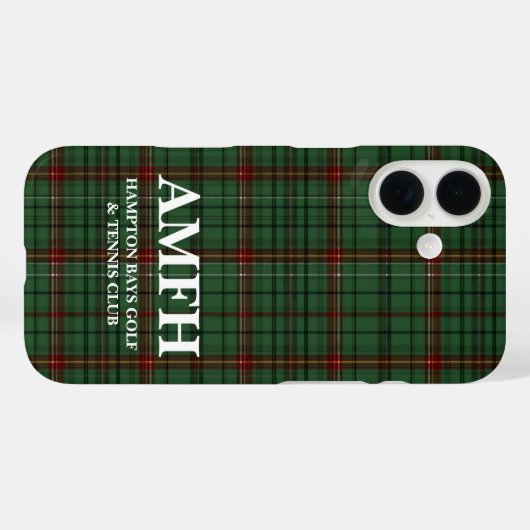Personalisierte Monogram iPhone Case Golf Enthusia (Rückseite (Horizontal))