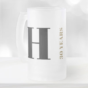 Personalisierte Monogram Men's Birthday Beer Tasse
